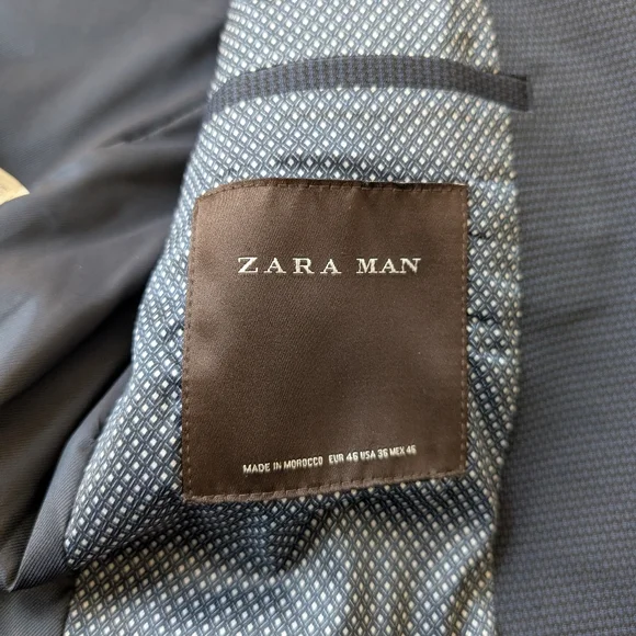 Zara Navy Lined Blazer - Picture 9 of 14